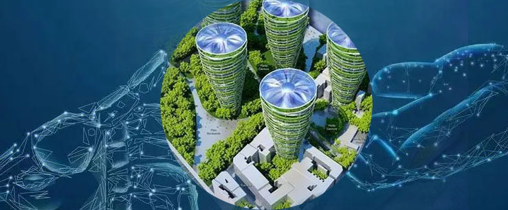 智慧建筑減碳三大措施。效果圖