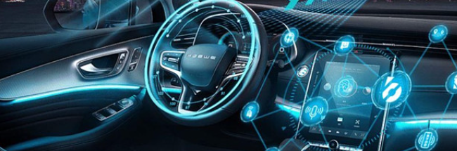 人與汽車(chē)智能交互完善無(wú)人駕駛。效果圖